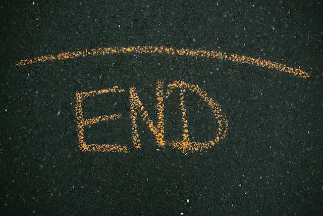 Picture of the words "End" 