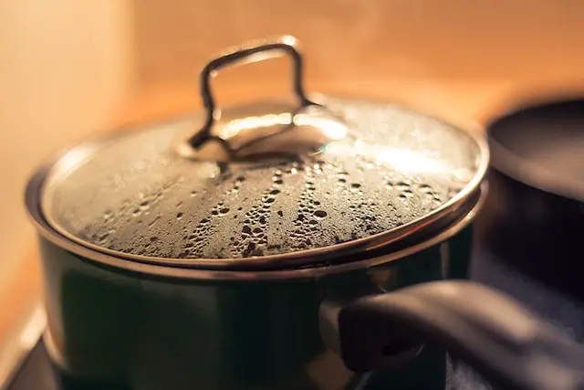 picture of a pan boiling food