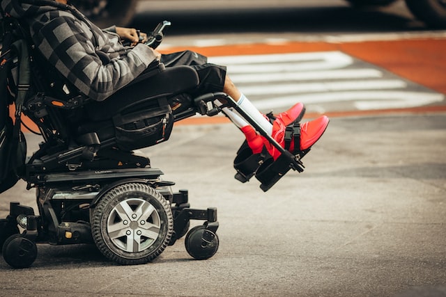 Picture of a person in a wheelchair 