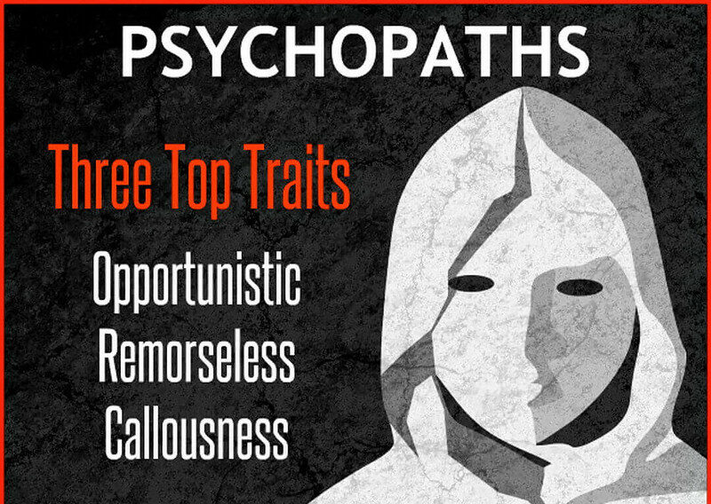Picture showing information about the main traits of psychopaths
