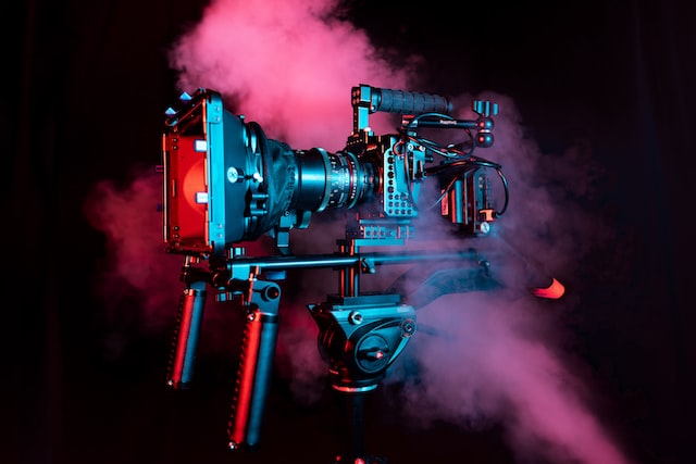 Picture of a high-end cinematic camera 