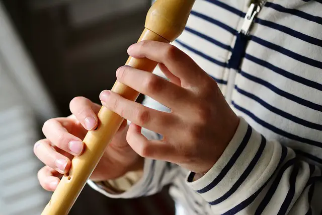 picture of a girl playing a recorder