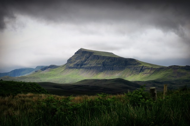 Picture of a misty highland mountain