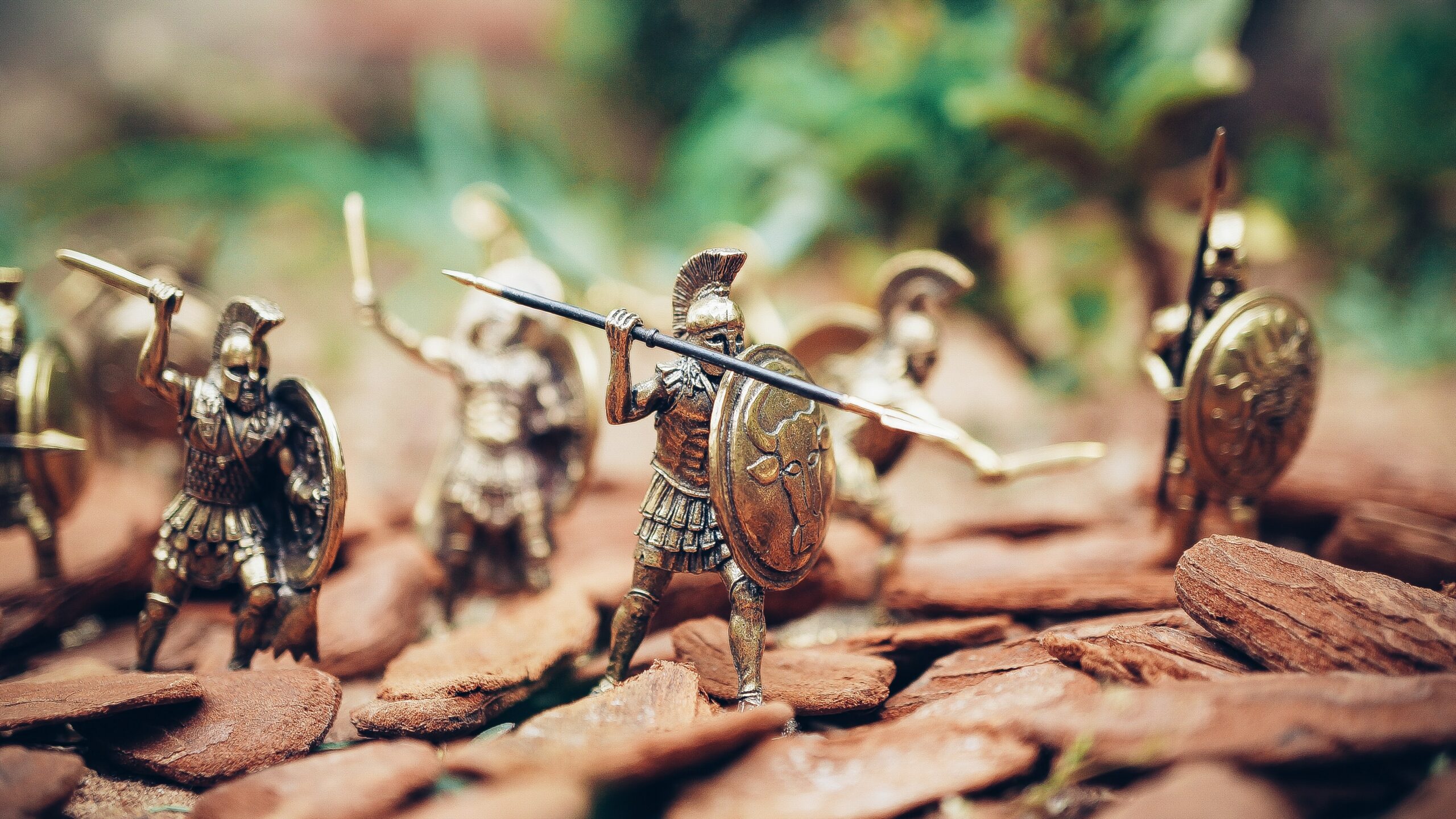 Picture of miniature Greek soldiers 