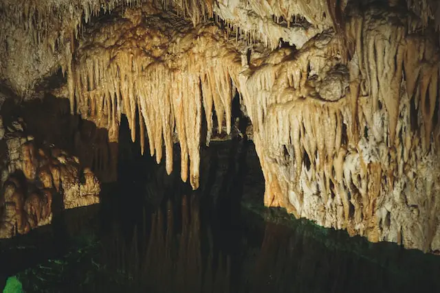 Picture of stalagmites in a cave