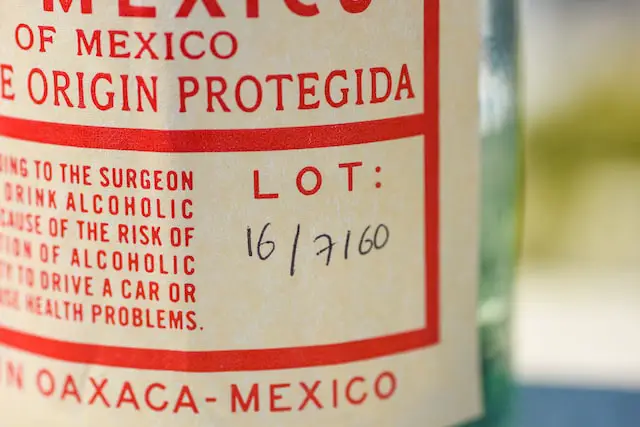 Picture of a label pated on a bottle 