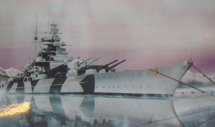 Picture of the Germen warship The Tirpitz 