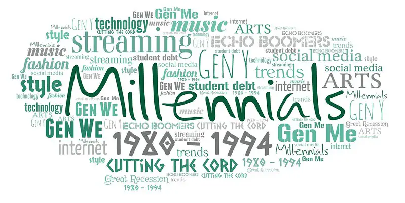 Picture of the words millennial 