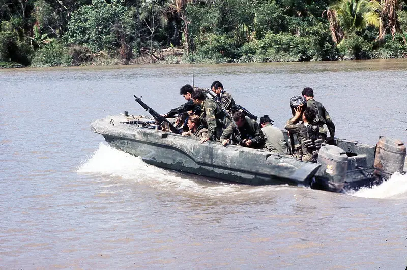 Picture of a group of Navy Seals on a boat