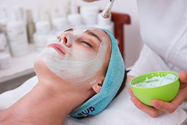Picture of a woman having a facial 