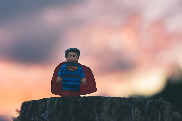 Picture of a miniature superman Toy