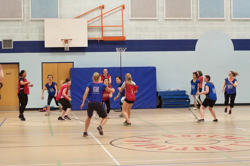 Picture of girls playing netball