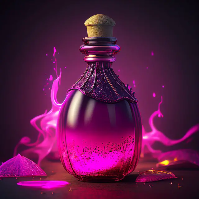 Picture of a bottle with liquid