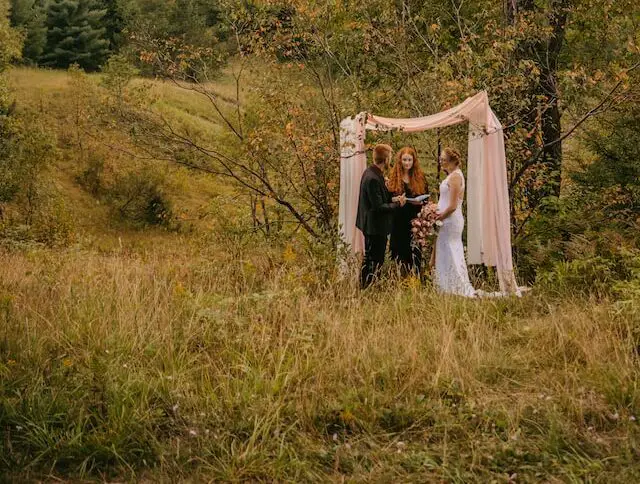 Picture of a couple having a secret wedding