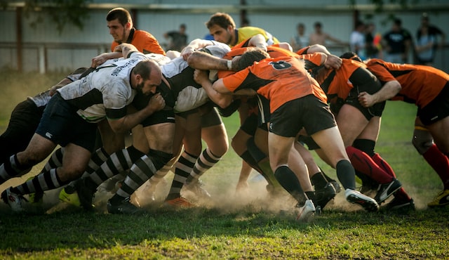 Picture of players playing rugby