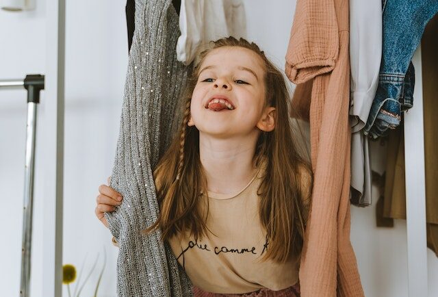 picture of a little girl sticking out her tongue