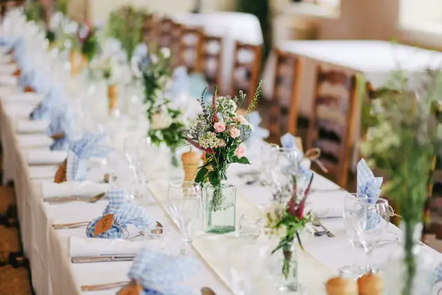Picture of a wedding table 