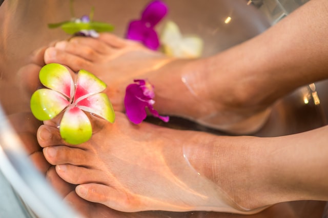 Picture of a pedicure treatment 