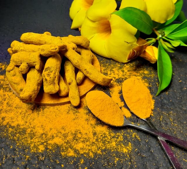 Picture of some turmeric which contains antioxidants 