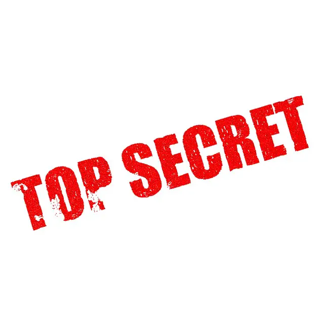 Picture with the words "Top Secret"