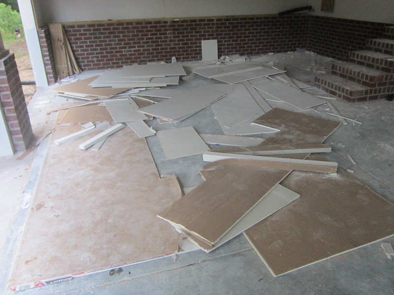 Picture of drywall boards