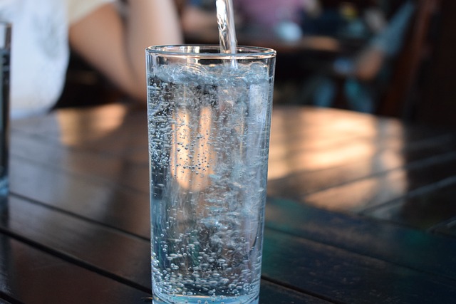Picture of a glass of distilled water 