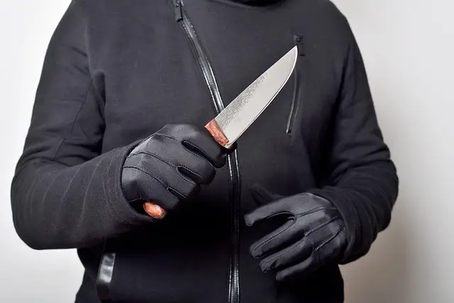Picture of a person with a knife