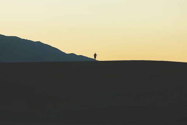 Picture of an isolated man