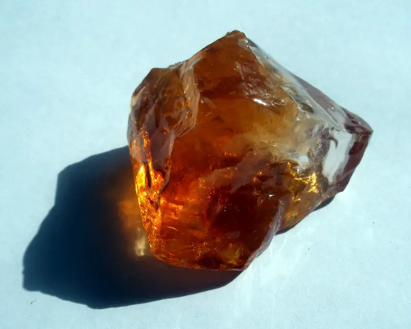 picture of a orange calcite stone  