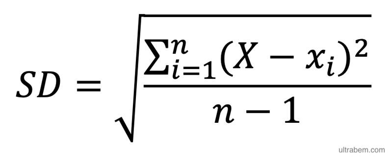 picture of standard deviation formula 