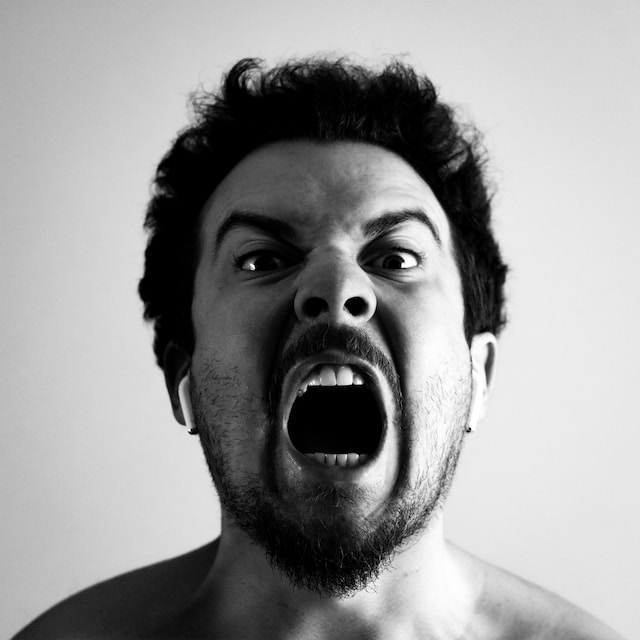 picture of a man in rage