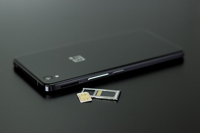 picture of a smartphone with its sim card removed