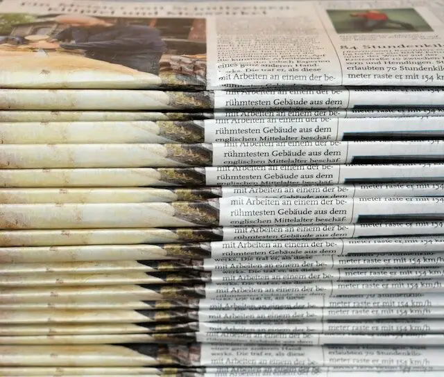 picture of a a stack of newspapers