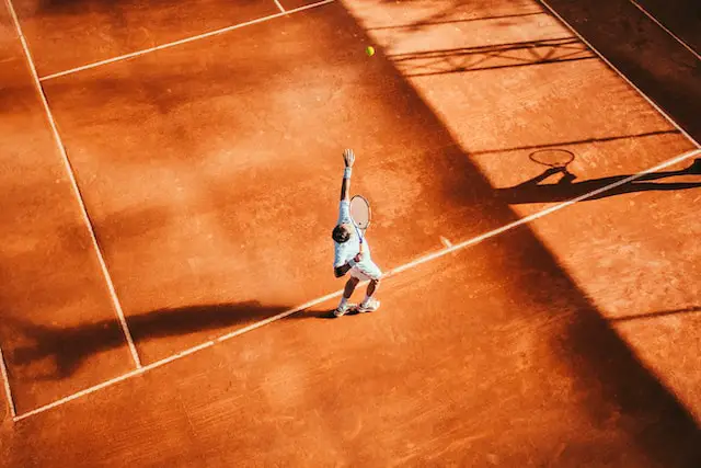 picture of a player playing tennis