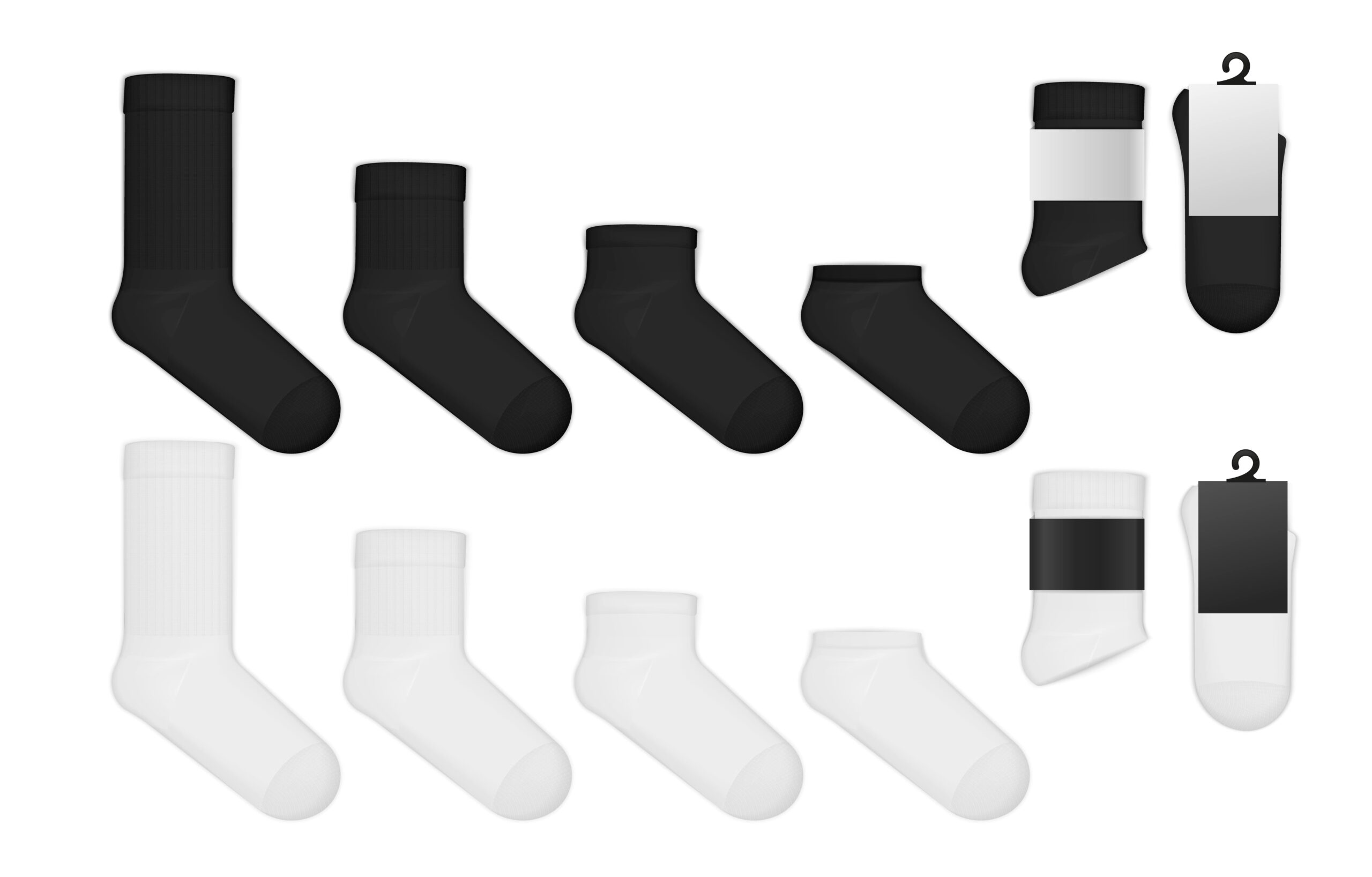 picture of different types of socks