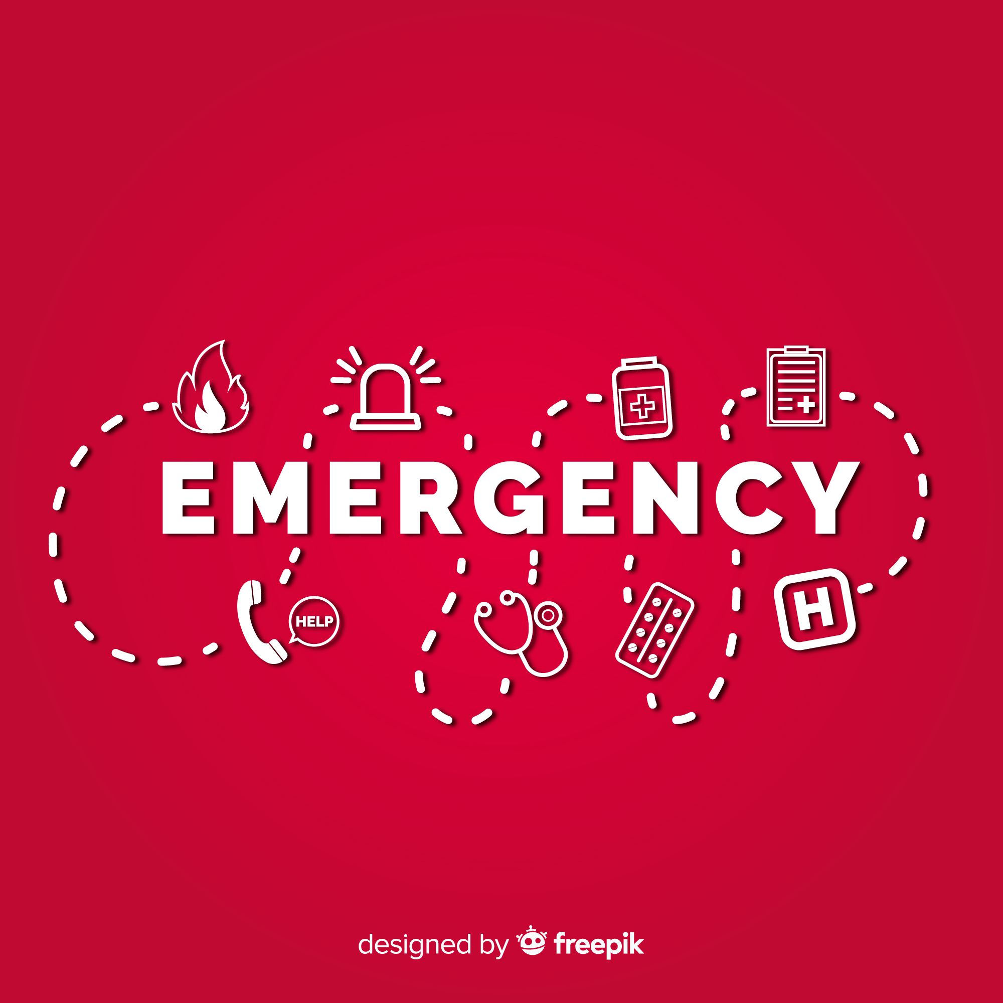 picture with the words - emergency 