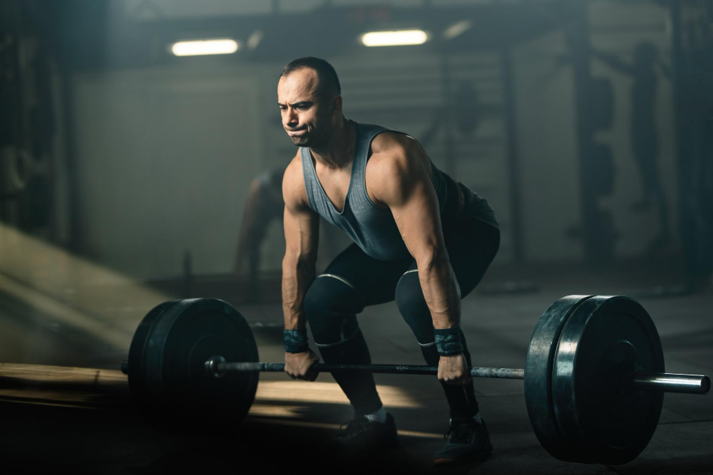 picture of a person attempting a deadlift : a compound exercise 