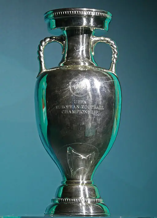 picture of the UEFA euro trophy