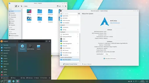 picture of a KDE desktop screenshot 