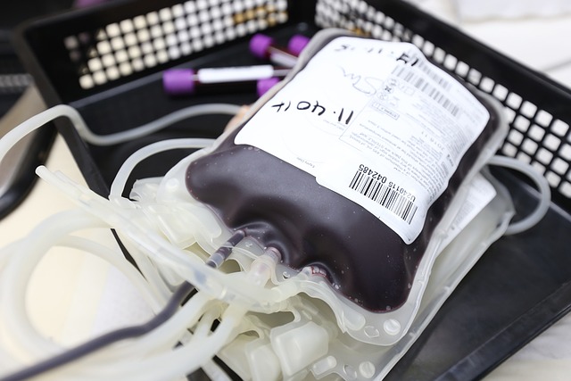 picture of a donated blood bag