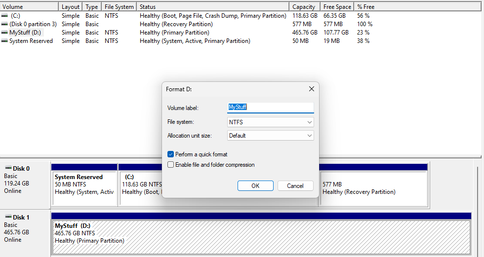 picture of windows format tool