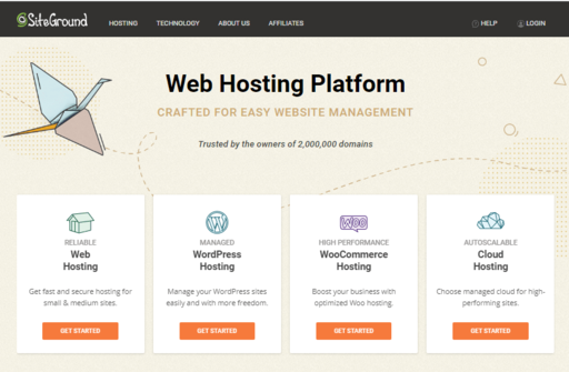 picture of a web hosting platform advertisement