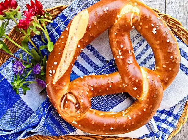 picture of a pretzel made with strong flour 