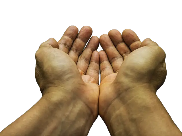 picture of a person with outstretched hands 
