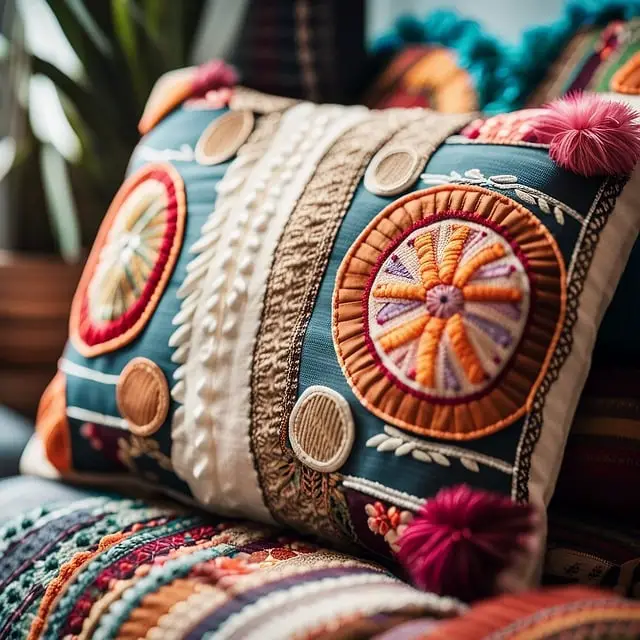 picture of an embroidery pillow 