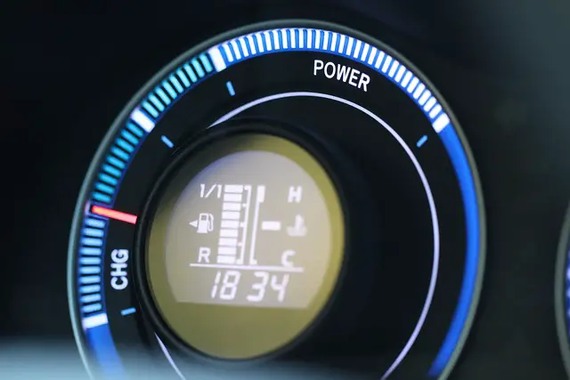 picture of a power meter in a car